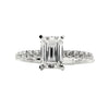 A.JAFFE 18K White Gold Emerald Center Engagement Ring ME2022Q/194