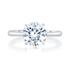A.JAFFE 18K White Gold Round Center Solitaire Engagement Ring ME2211Q/156