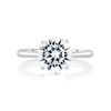 A.JAFFE Seasons Of Love 18K White Gold Solitaire Engagement Ring ME2211Q/207