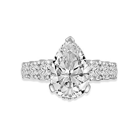 A.JAFFE 18K Yellow Gold Pave Setting Engagement Ring MECPS3084L/315
