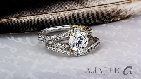 A.JAFFE 18K White & Rose Gold Engagement Ring MECRD2681/155