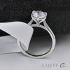 A.JAFFE 18K White Gold Round Center Engagement Ring MECRD2757/208