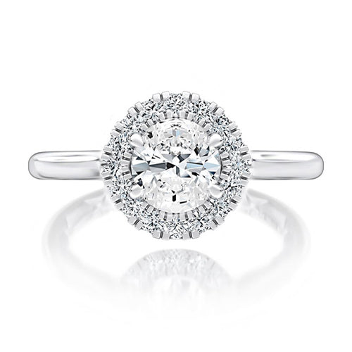 A.JAFFE Round Center Diamond Engagement Ring MECRD2830Q/119