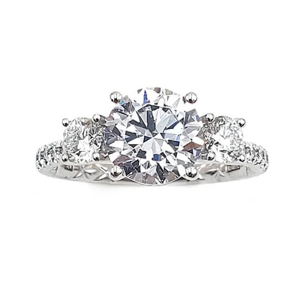 A.JAFFE 18K White Gold Diamond Engagement Ring MECRD2932Q/276