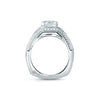 A.JAFFE Vintage Emerald Diamond Center Solitaire Engagement Ring MES693/272
