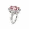 14K White Gold Diamond Morganite Ring