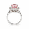 14K White Gold Diamond Morganite Ring
