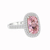 14K White Gold Diamond Morganite Ring