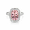 14K White Gold Diamond Morganite Ring