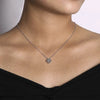 Gabriel 14K White Gold Open Clover Diamond Pendant Necklace NK3118W45JJ