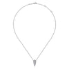 Gabriel 14K White Gold Inverted Teardrop Diamond Pendant Necklace NK6013W45JJ