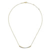 Gabriel 14K Yellow-White Gold Bujukan and Diamond Curved Bar Necklace NK6367M45JJ