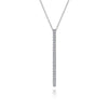 Gabriel 14K White Gold Diamond Bar Pendant Necklace NK6581W45JJ