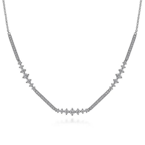 Gabriel 14K White Gold Diamond Necklace NK6954W45JJ