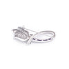 Estate 14K White Gold Sapphire and Diamond Flower Brooch