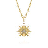 Gabriel & Co. 14K Y G D Starburst Medallion Pendant PT7546Y45JJ