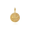 Gabriel & Co. 14K White and Yellow Gold Diamond and Diamond Cut Medallion with Detachable Bail with Chrome Blue Enamel PT7654ELM45JJ