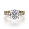 Michael M Crown Round Center Diamond Engagement Ring R731-3 Round
