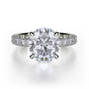 Michael M Crown Oval Center Diamond Engagement Ring R731-3RD