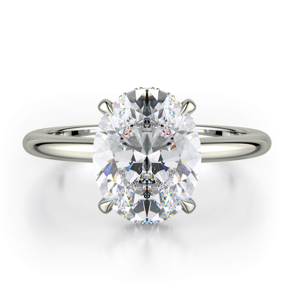Michael M Crown Oval-Cut Diamond Solitaire R750-3-OV