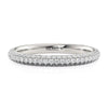 Michael M 18K White Gold Half Way Diamond Ladies Wedding Band R796B