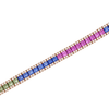 14K Rose Gold Multicolored Sapphires and Diamond Tennis Bracelet