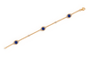 14K Rose Gold Diamond and Sapphire Evil Eye Link Bracelet