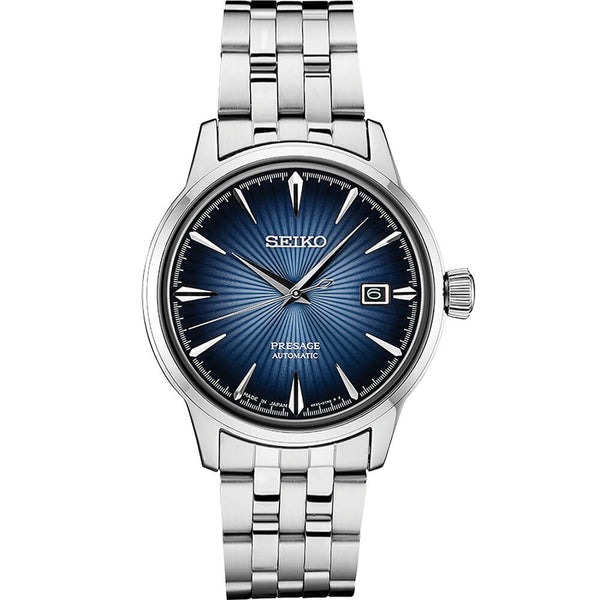 Seiko Presage Blue Dial Stainless Steel Bracelet Men's Watch SRPB41