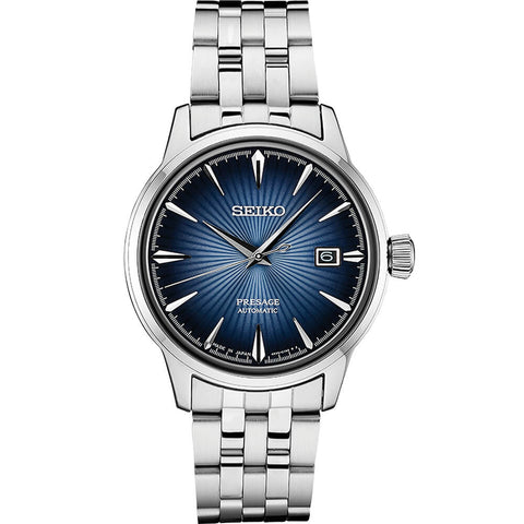 Seiko Presage Blue Dial Stainless Steel Bracelet Men's Watch SRPB41