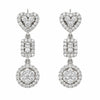 18K White Gold Diamond Drop Earrings