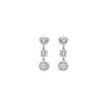 18K White Gold Diamond Drop Earrings