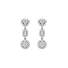 18K White Gold Diamond Drop Earrings
