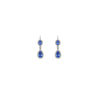 14K White Gold Diamond and Sapphire Drop Earrings