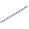 14K Yellow Gold Sapphire and Diamond Tennis Bracelet