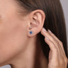 Gabriel Lusso Diamond and Blue Sapphire Stud Earrings EG14834W45SA