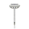 Michael M Defined Platinum Emerald Center Engagement Ring R739-2EM