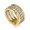 Gabriel 14K White Yellow Gold Diamond Easy Stackable Ring LR52813M45JJ
