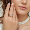 Gabriel 14K White Yellow Gold Diamond Easy Stackable Ring LR52813M45JJ