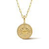 Gabriel Zodiac 14K Yellow Gold Diamond Bujukan Cancer Medallion Pendant PT7570Y45JJ