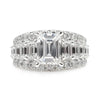 A.JAFFE Tapered Three Row Emerald Cut Diamond Engagement Ring MESEC2717/515