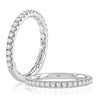 A.JAFFE Classic Diamond Pave Wedding Band with Quilted Interior MR2021Q/42