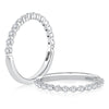 A.JAFFE Delicate Shared Single Prong Halfway Diamond Wedding Band WRRDK1243H/39