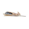 Estate 14K Yellow & White Gold American Flag Pole Brooch