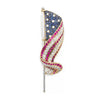 Estate 14K Yellow & White Gold American Flag Pole Brooch