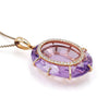 18K Rose Gold Diamond & Amethyst Pendant Necklace