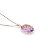 18K Rose Gold Diamond & Amethyst Pendant Necklace
