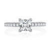 A.JAFFE 18K White Gold Princess Center Engagement Ring ME2251Q/143