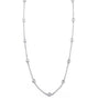 14K White Gold 16 Section 16" Diamond Chain Necklace