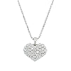 14K White Gold Diamond Heart Pendant Necklace, 4.97g