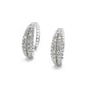 14K White Gold Diamond Hoop Earrings, 4.56g